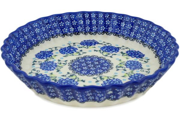 Pie Dishes | Dalia Fluted Pie Dish 10" Cobalt Hydrangea UNIKAT Bakeware Dalia