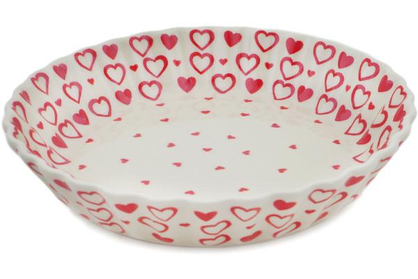 Pie Dishes | Dalia Fluted Pie Dish 10" Heart Is Full Of Love UNIKAT Bakeware Dalia