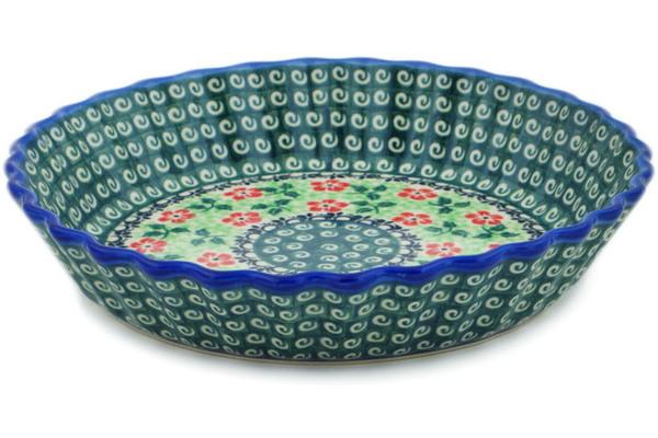 Pie Dishes | Dalia Fluted Pie Dish 10" Poppies Charm UNIKAT Bakeware Dalia