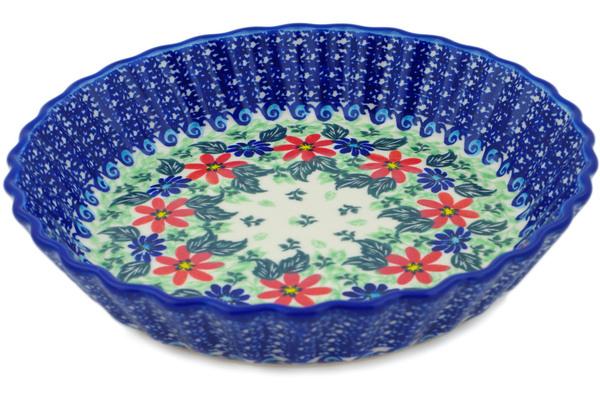 Pie Dishes | Dalia Fluted Pie Dish 10" Poppies Obsession UNIKAT Bakeware Dalia