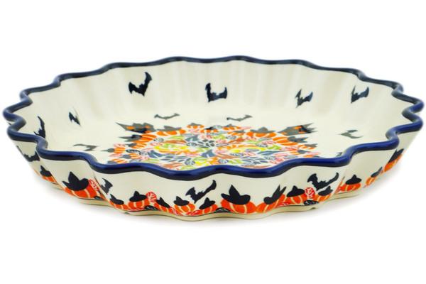 Pie Dishes | Zaklady Ceramiczne Fluted Pie Dish 10" Halloween Night Bakeware Pie Dishes