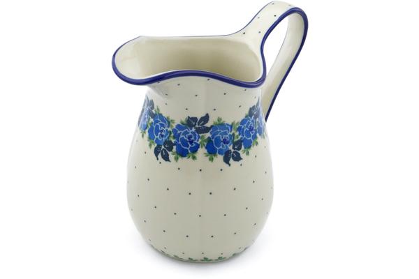 Pitchers | Ceramika Artystyczna Pitcher 3u00bd Cup Blue Rose Pitchers Ceramika Artystyczna