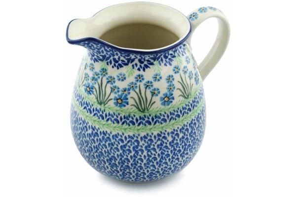 Pitchers | Ceramika Artystyczna Pitcher 67 oz Blue April Showers Pitchers Ceramika Artystyczna