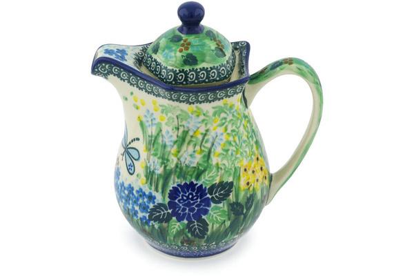 Pitchers | Ceramika Artystyczna Pitcher with Lid 30 oz Garden Delight UNIKAT Pitchers Ceramika Artystyczna