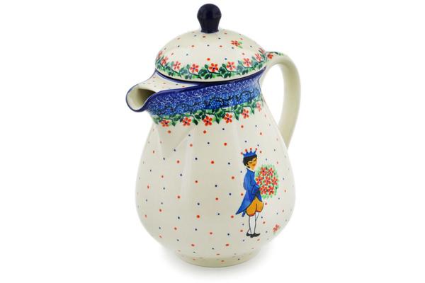 Pitchers | Ceramika Artystyczna Pitcher with Lid 52 oz Charming Prince UNIKAT Pitchers Ceramika Artystyczna