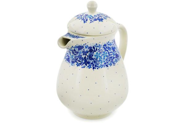 Pitchers | Ceramika Artystyczna Pitcher with Lid 52 oz Delicate Blue UNIKAT Pitchers Ceramika Artystyczna