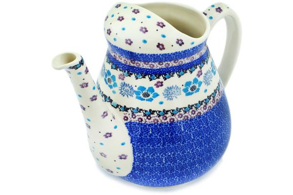 Pitchers | Ceramika Artystyczna Watering Can Blooming Blues Pitchers Ceramika Artystyczna