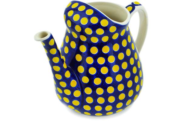 Pitchers | Ceramika Artystyczna Watering Can Yellow Dots Pitchers Ceramika Artystyczna