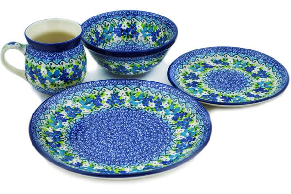 Place Settings | Ceramika Artystyczna 4-Piece Place Setting Ambrosial Blues UNIKAT Kitchen & Dining Ceramika Artystyczna