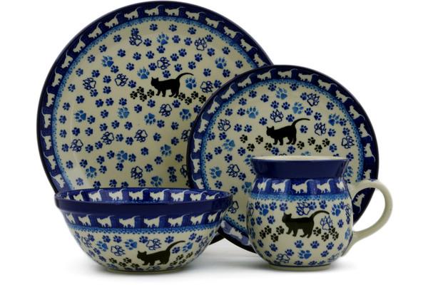 Place Settings | Ceramika Artystyczna 4-Piece Place Setting Boo Boo Kitty Paws Kitchen & Dining Ceramika Artystyczna