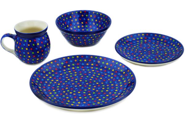 Place Settings | Ceramika Artystyczna 4-Piece Place Setting Colorful Star Show UNIKAT Kitchen & Dining Ceramika Artystyczna