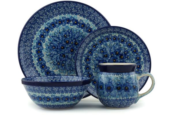 Place Settings | Ceramika Artystyczna 4-Piece Place Setting Deep Winter UNIKAT Kitchen & Dining Ceramika Artystyczna