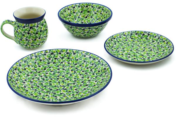 Place Settings | Ceramika Artystyczna 4-Piece Place Setting Olive Grove UNIKAT Kitchen & Dining Ceramika Artystyczna