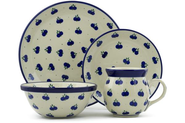 Place Settings | Ceramika Artystyczna 4-Piece Place Setting Wild Blueberry Kitchen & Dining Ceramika Artystyczna