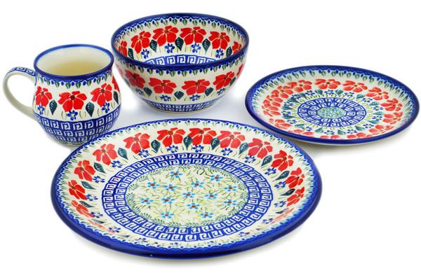 Place Settings | Ceramika Bona 4-Piece Place Setting Grecian Fields Kitchen & Dining Ceramika Bona