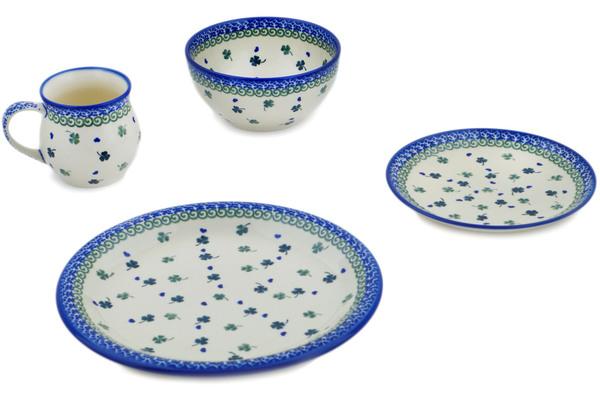 Place Settings | Ceramika Bona 4-Piece Place Setting Lucky Clovers Kitchen & Dining Ceramika Bona