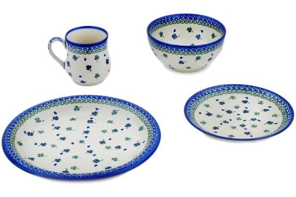 Place Settings | Ceramika Bona 4-Piece Place Setting Lucky Clovers Kitchen & Dining Ceramika Bona