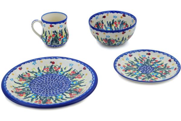 Place Settings | Ceramika Bona 4-Piece Place Setting SpringGarden Berries UNIKAT Kitchen & Dining Ceramika Bona