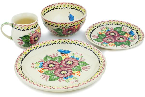 Place Settings | Ceramika Bona 4-Piece Place Setting Still Meadow UNIKAT Kitchen & Dining Ceramika Bona