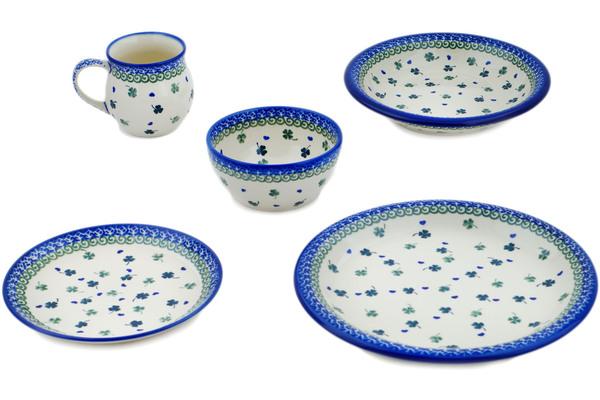 Place Settings | Ceramika Bona 5-Piece Place Setting Lucky Clovers Kitchen & Dining Ceramika Bona