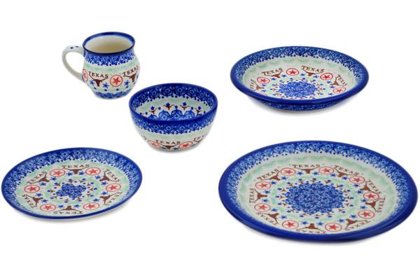 Place Settings | Ceramika Bona 5-Piece Place Setting Texas State Kitchen & Dining Ceramika Bona