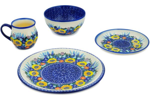 Place Settings | Dalia 4-Piece Place Setting Sunflower UNIKAT Kitchen & Dining Dalia