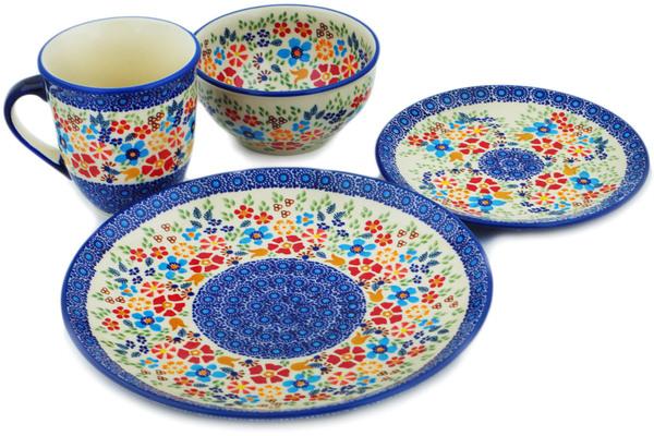 Place Settings | Manufaktura 4-Piece Place Setting Polish Spring UNIKAT Kitchen & Dining Manufaktura