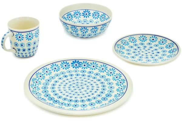 Place Settings | Zaklady Ceramiczne Place Setting 11" Blue Daisy Delight Kitchen & Dining Place Settings