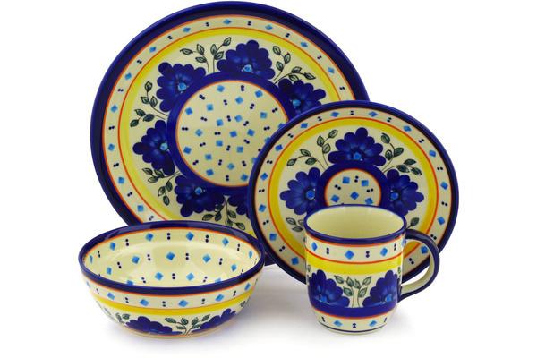 Place Settings | Zaklady Ceramiczne Place Setting 11" Blue Diamond Flowers Kitchen & Dining Place Settings