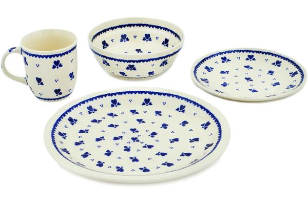 Place Settings | Zaklady Ceramiczne Place Setting 11" Blue Heart Trio Kitchen & Dining Place Settings