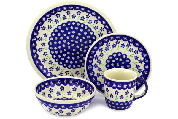 Place Settings | Zaklady Ceramiczne Place Setting 11" Bright Peacock Daisy Kitchen & Dining Place Settings