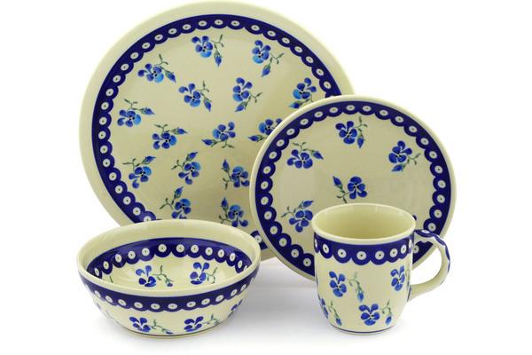 Place Settings | Zaklady Ceramiczne Place Setting 11" Cobalt Pansy Kitchen & Dining Place Settings