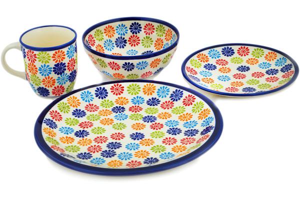 Place Settings | Zaklady Ceramiczne Place Setting 11" Fiesta Flowers Kitchen & Dining Place Settings