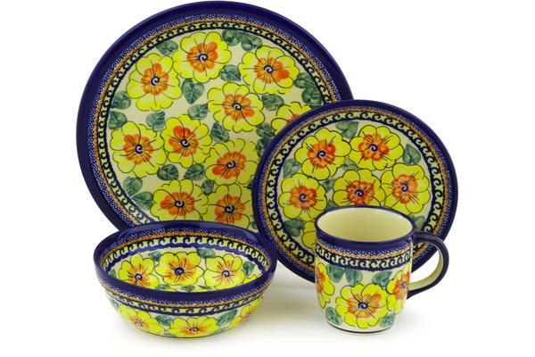 Place Settings | Zaklady Ceramiczne Place Setting 11" Lemon Poppies UNIKAT Kitchen & Dining Place Settings