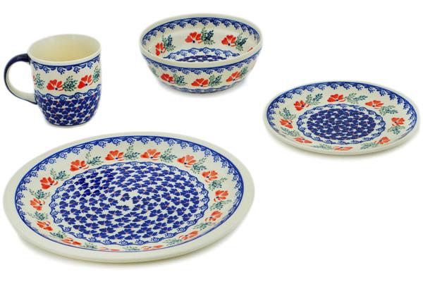 Place Settings | Zaklady Ceramiczne Place Setting 11" Rain Of Field Poppies Kitchen & Dining Place Settings