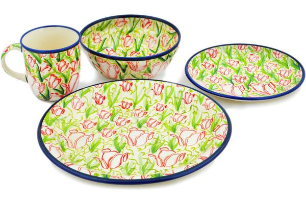 Place Settings | Zaklady Ceramiczne Place Setting 11" Tiptoe Through The Tulips UNIKAT Kitchen & Dining Place Settings