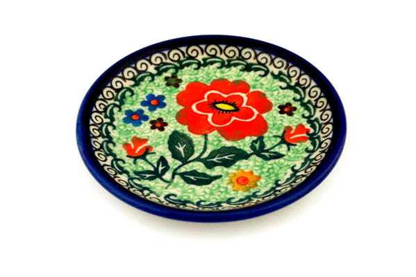 Plates | Ceramika Artystyczna Mini Plate, Coaster plate Red Poppies UNIKAT Plates Ceramika Artystyczna