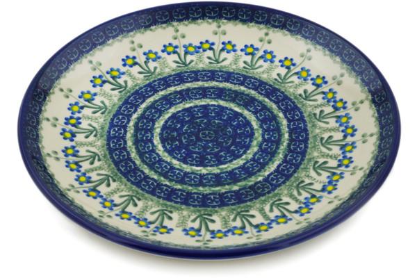 Plates | Ceramika Artystyczna Plate 10" Blue Daisy Circle Plates Ceramika Artystyczna