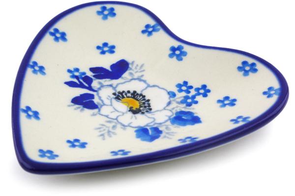 Plates | Ceramika Artystyczna Tea Bag or Lemon Plate 3" Blue Spring Kitchen & Dining Ceramika Artystyczna