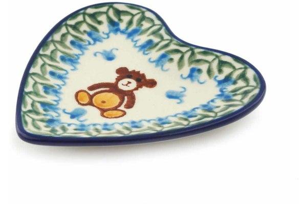 Plates | Ceramika Artystyczna Tea Bag or Lemon Plate 3" Childrens Baby Bear Kitchen & Dining Ceramika Artystyczna