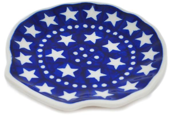 Plates | Ceramika Artystyczna Tea Bag or Lemon Plate 4" Midnight Stars Kitchen & Dining Ceramika Artystyczna