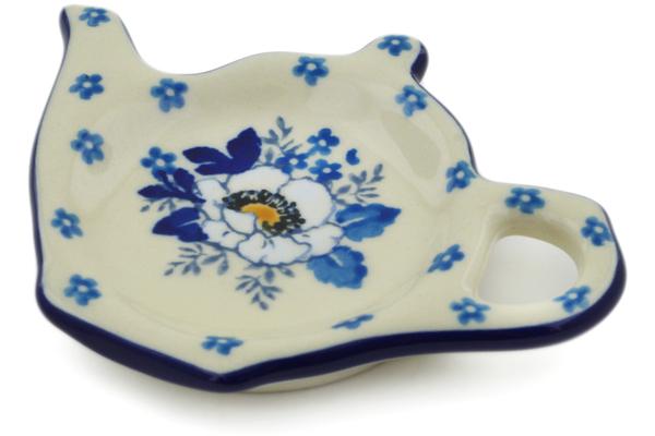 Plates | Ceramika Artystyczna Tea Bag or Lemon Plate 5" Blue Spring Kitchen & Dining Ceramika Artystyczna