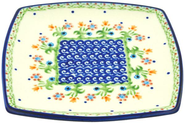 Plates | Ceramika Bona Square Plate 7" Spring Flowers Plates Ceramika Bona