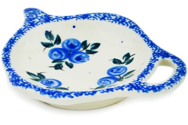 Plates | Cergor Tea Bag or Lemon Plate 5" Blue Berry Special UNIKAT Kitchen & Dining Cergor