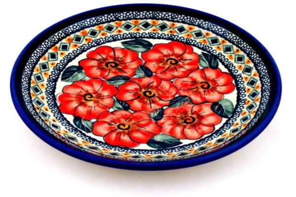 Plates | Zaklady Ceramiczne Plate 7" Peach Poppies UNIKAT Plates Plates