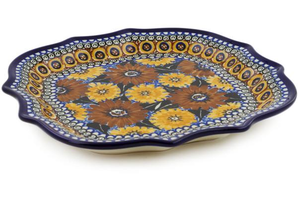 Platters | Ceramika Artystyczna 8 Point Plate Autumn Chrysanthemums UNIKAT Plates & Platters Ceramika Artystyczna