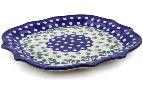 Platters | Ceramika Artystyczna 8 Point Plate Bleeding Heart Peacock Plates & Platters Ceramika Artystyczna