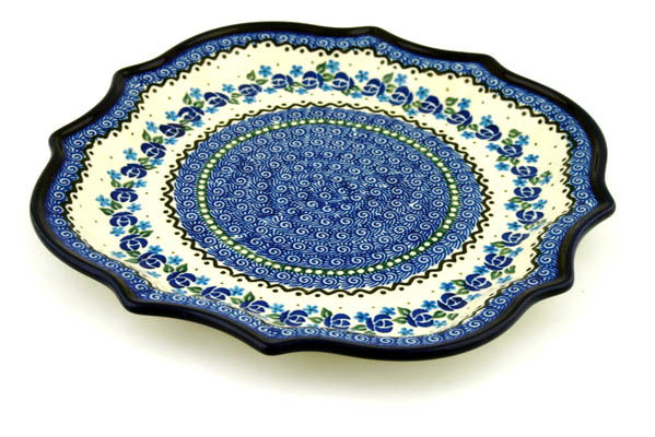 Platters | Ceramika Artystyczna 8 Point Plate Blue Bud Sea Plates & Platters Ceramika Artystyczna