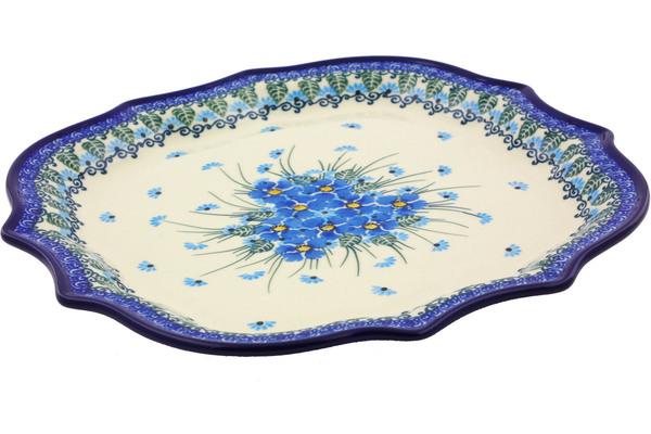 Platters | Ceramika Artystyczna 8 Point Plate Forget Me Not UNIKAT Plates & Platters Ceramika Artystyczna