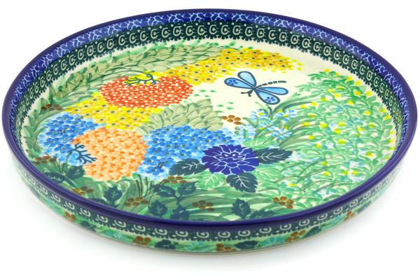 Platters | Ceramika Artystyczna Cookie Platter 10" Garden Delight UNIKAT Plates & Platters Ceramika Artystyczna